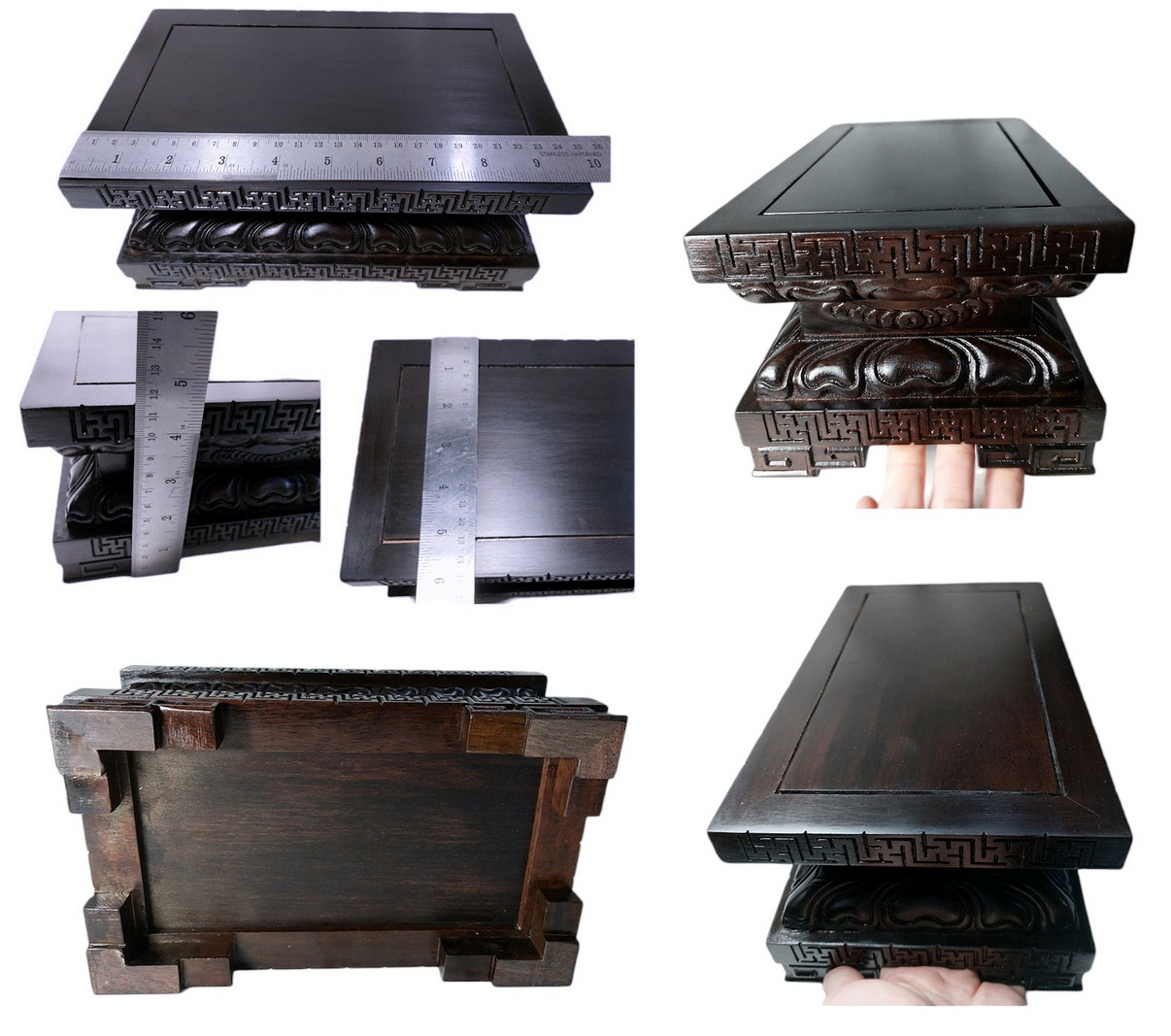 ฐานบัวสไตล์จีน สี่เหลี่ยมผืนผ้า--BPT587--