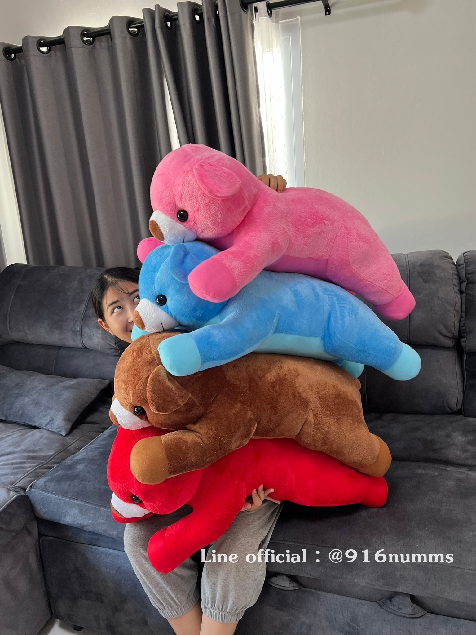 ตุ๊กตาน้องหมีหมอบ
