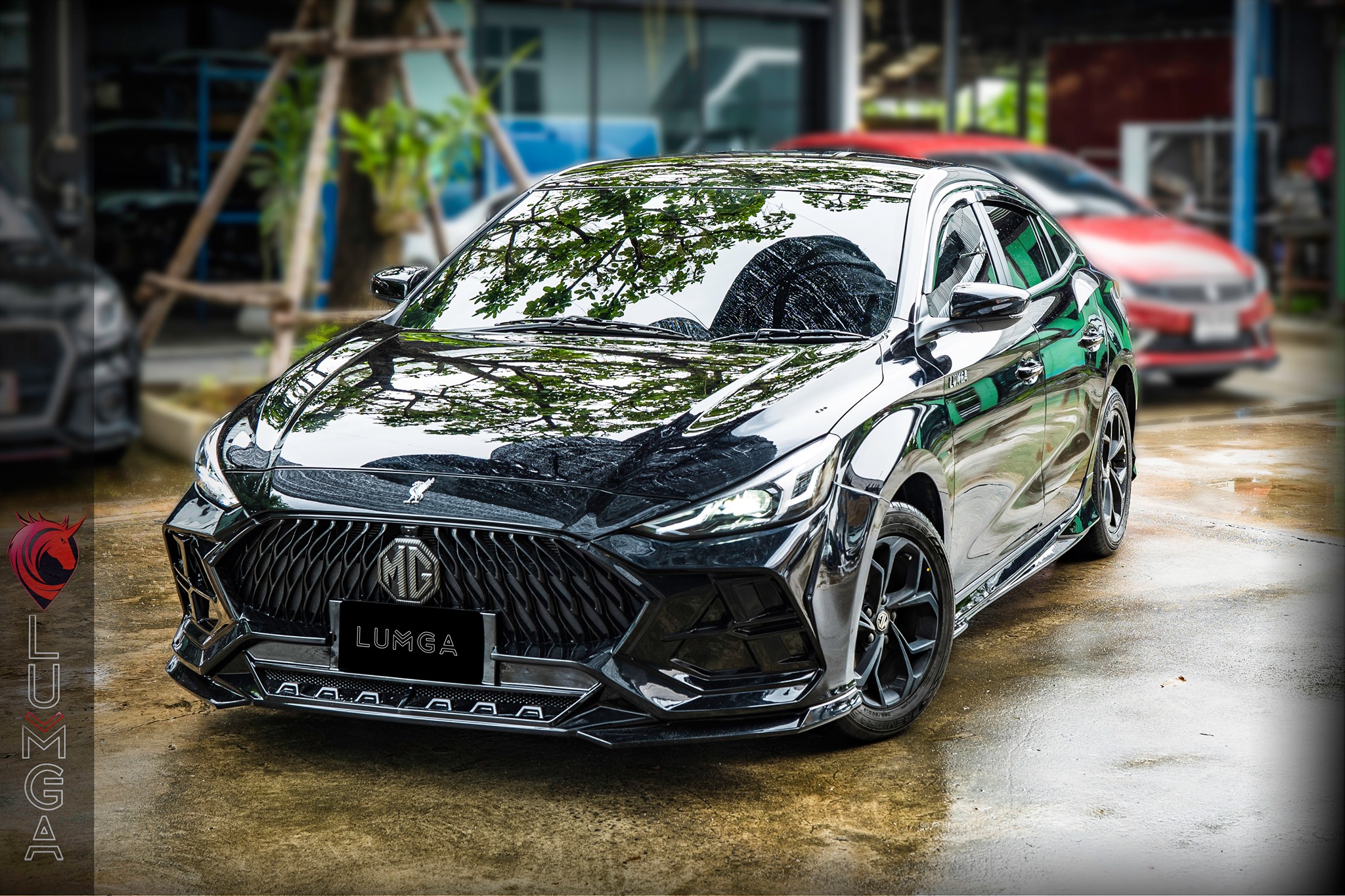 ชุดแต่งสเกิร์ตรอบคัน MG5 2022 Lumga bodykits (ลัมกา)