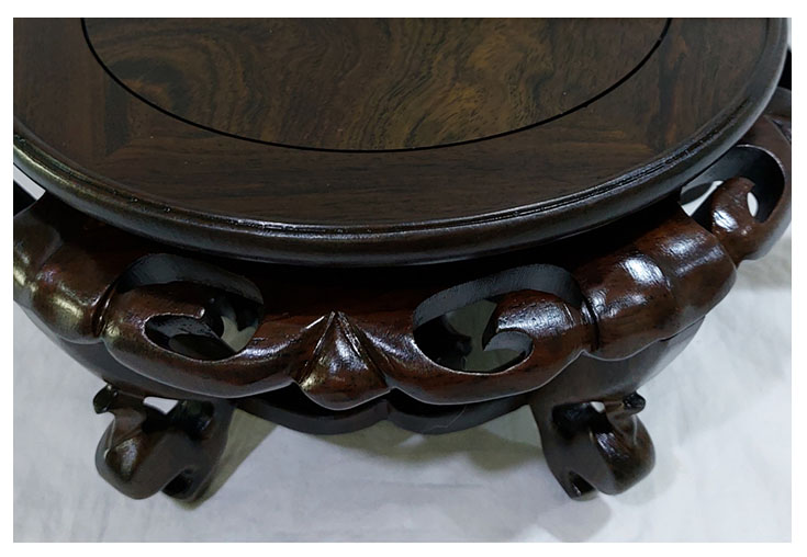 ฐานหรือกี๋ไม้สไตล์จีน ท๊อปประมาณ 22.5cmxสูง14.5cm