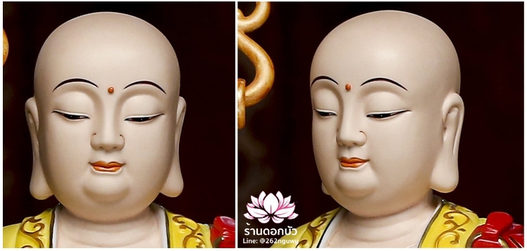 พระกษิติครรภโพธิสัตว์ ตี่จั่งอ๊วงผ่อสัก ปางนั่งประทับห้อยพระบาทเหยียบดอกบัว ขนาด 12/14/16/18 นิ้ว