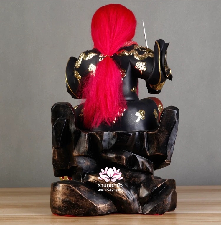 หวดจูเซ่งกุ๊น 3 พี่น้อง ฮวบจู่กง หรือ เตียวกงเสงกุ้น เชี่ยวกงเสงกุน (เขียว) และอั่งกงเสงกุ้น (แดง) ขนาด 19 นิ้ว