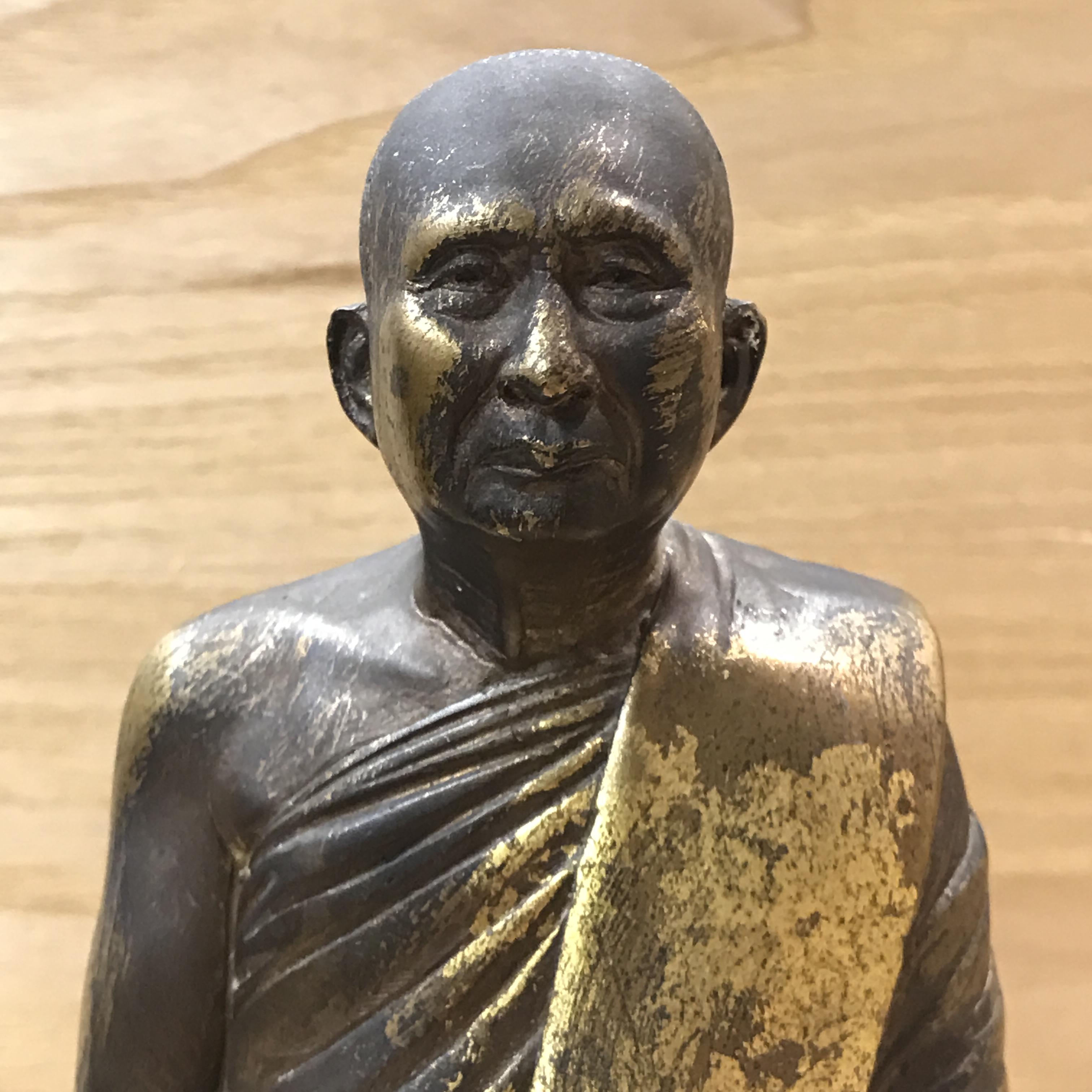 พระรูปเหมือนสมเด็จสังฆราช วัดบวรนิเวศวิหาร (เนื้อทองเหลืองรมดำ)ขนาดบูชาหน้าตัก 4 นิ้ว รุ่น คชวัตร ปี2546