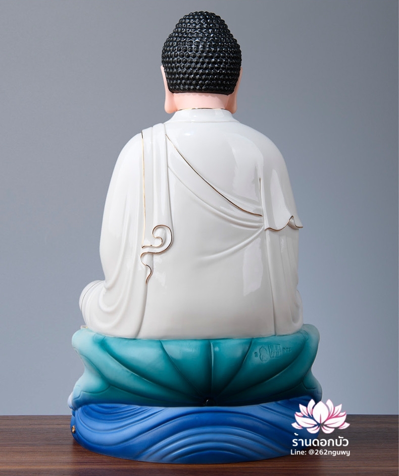 พระพุทธเจ้า (พระยูไล) พระโพธิสัตว์กวนอิม (กวนอิมผ่อสัก) พระกษิติครรภโพธิสัตว์ (ตี่จั่งอ๊วงผ่อสัก) และพระศรีอริยเมตไตรย (หมีเล่อฝอ) ขนาด 12/16/19 นิ้ว