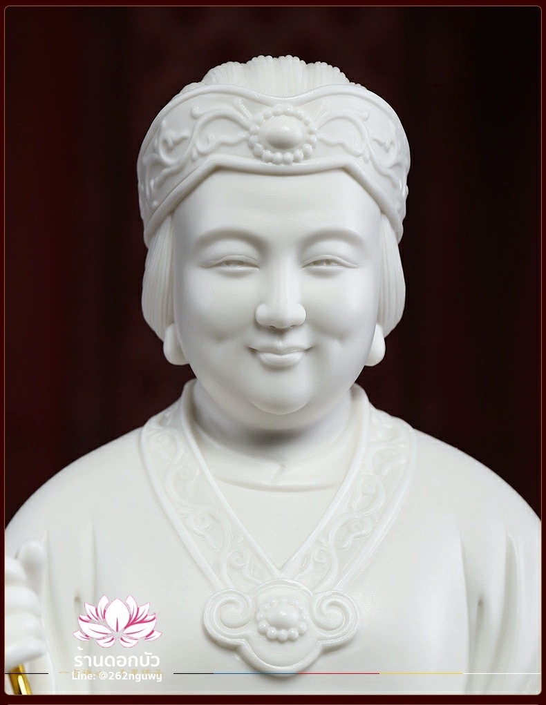 อ๋องโบ้เหนียวเหนียว กิมบ้อหงวนกุน หรือซีหวังหมู่ ปางประทับนั่งบัลลังก์ ขนาด 12 นิ้ว