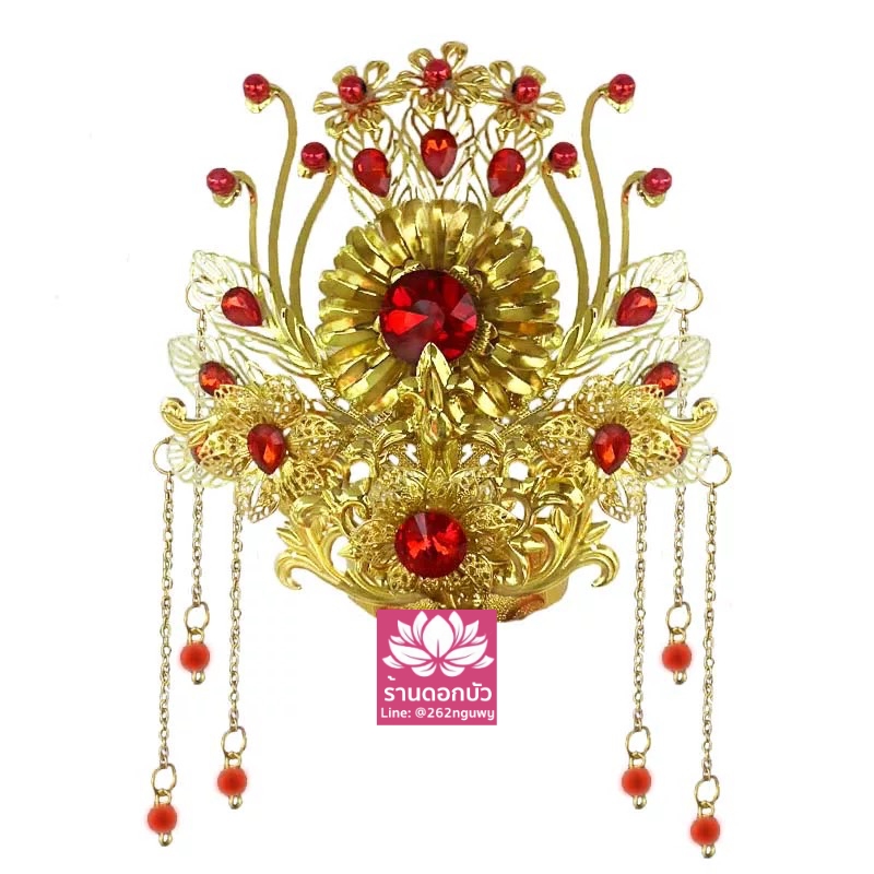 หมวกเทพเจ้าฝ่ายหญิง หมวกเทพนารี หมวกเทวนารี หมวกพระจีน หมวกกิมซิ้น หมวกเทพเจ้าจีน