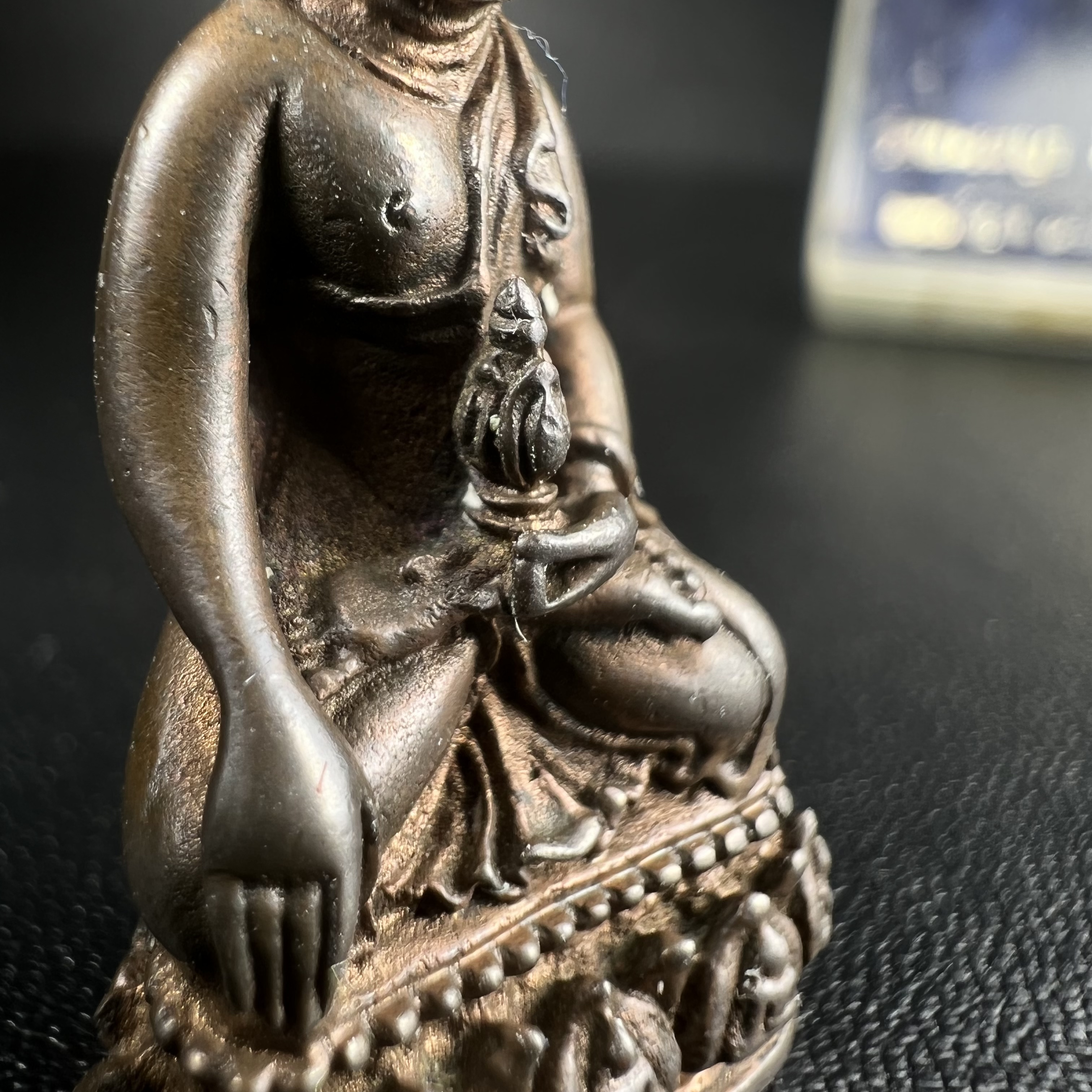 พระกริ่งธรรมราชา (กริ่งพระราชบิดา) วัดนางพญา ปี2514 เนื้อนวโลหะ(สุดยอดพิธีสุดยอดพุทธศิลป์)