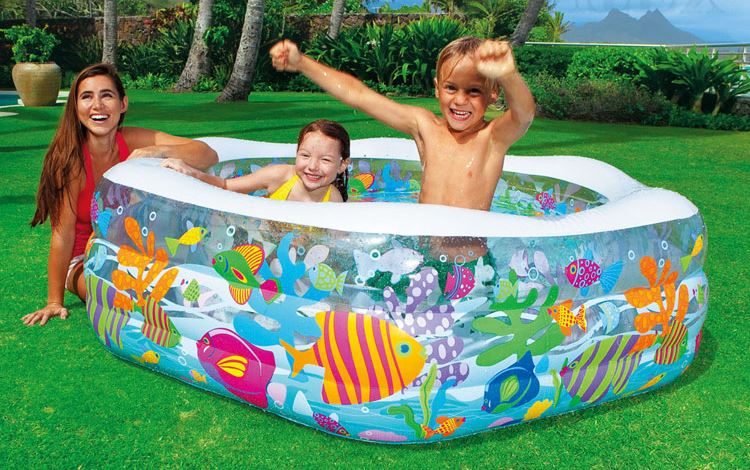 Intex Reef Pool สระน้ำหกเหลี่ยมท้องทะเลหรรษา 56493 (Cartoon)+สูบไฟฟ้า