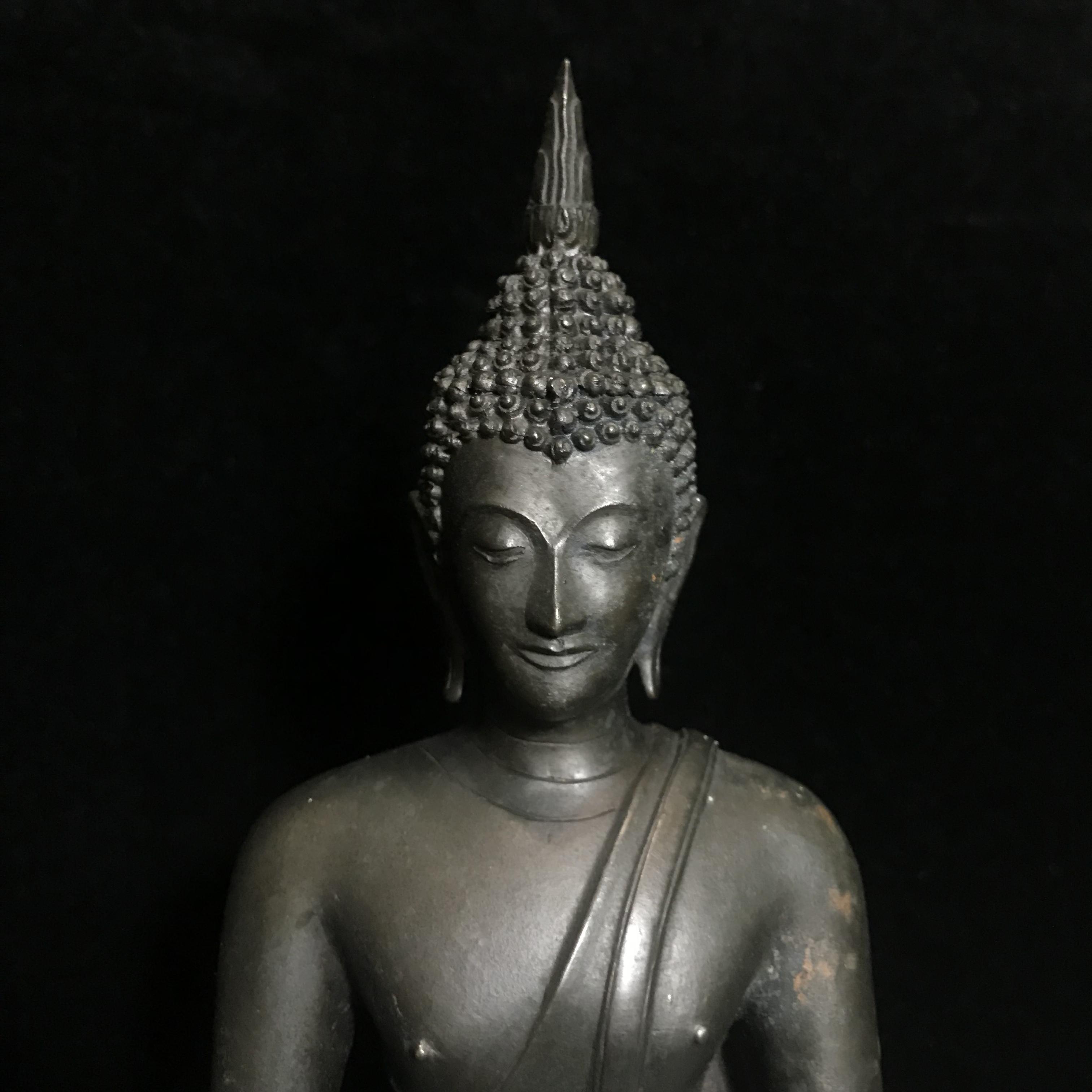 พระพุทธรูปบูชา ภปร ปี2508 วัดบวรนิเวศวิหาร บล็อกหนังไก่ หน้าตัก5นิ้ว(ที่สุดของพระบูชา ภปร วัดบวร)