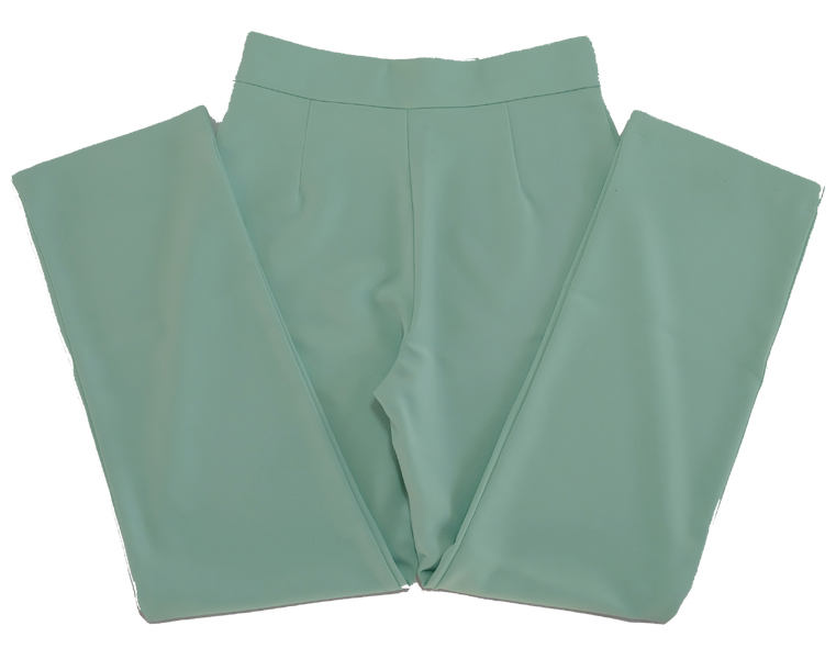 กางเกงขากระบอกเอวสูง ผ้าฮานาโกะ สีเขียวมิ้น Size S M L XL สำเนา