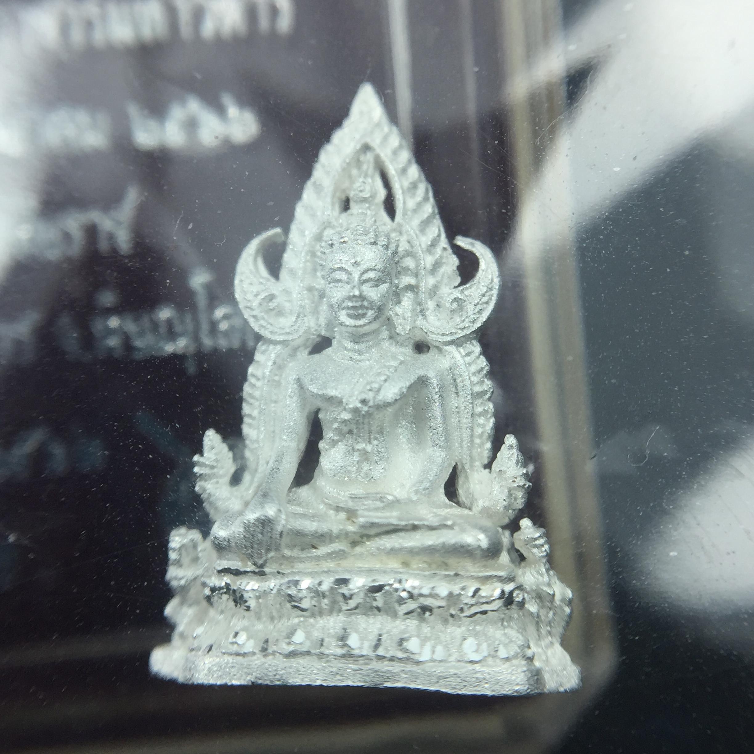 พระพุทธชินราช รุ่น ประวัติศาสตร์ มูลนิธิเพื่อตำรวจไทยจัดสร้าง ปี 2562 เนื้อเงินขัดเงา พิมพ์ลอยองค์จิ๋ว