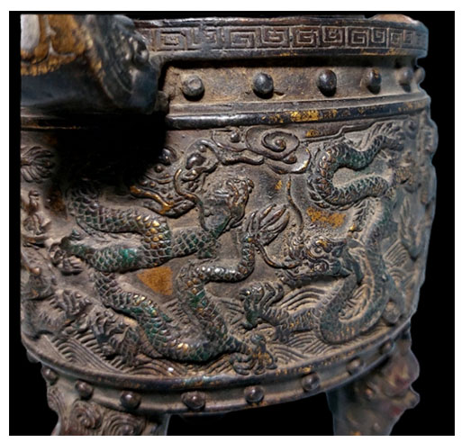 เตากำยาน ของสะสม ของตกแต่งบ้าน ของตกแต่งร้าน สไตล์จีนโบราณ -ในรูปแบบเตาถ่านลายมังกร