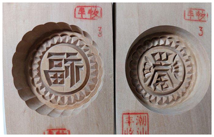 พิมพ์ไม้เคาะ พิมพ์ขนม พิมพ์ขนมไหว้เจ้า กลม เบอร์3 (ขนาดประมาณ6.4cm)