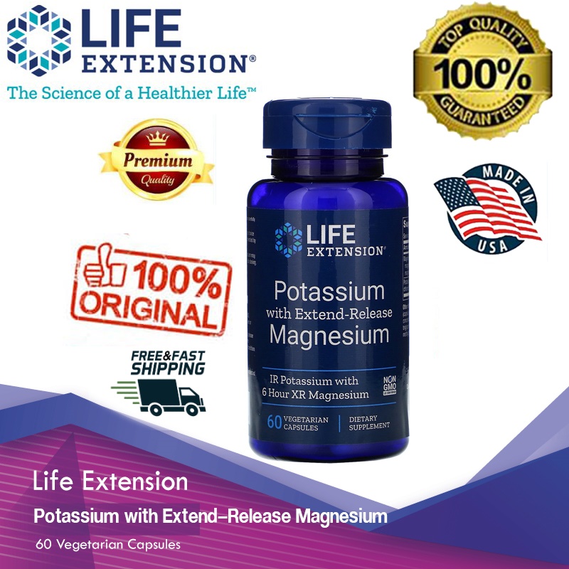 Life Extension, Potassium with Extend-Release Magnesium, 60 Vegetarian Capsules