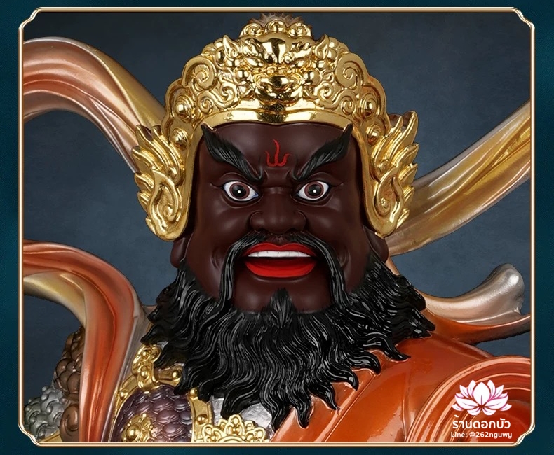 บู๊ไฉ่ซิงเอี๊ย ไฉ่ซิงเอี๊ยปางบู๊ จ้าวกงหมิง ปางประทับนั่งเสือ งานเรซิ่น ขนาด 12/16/19/26 นิ้ว