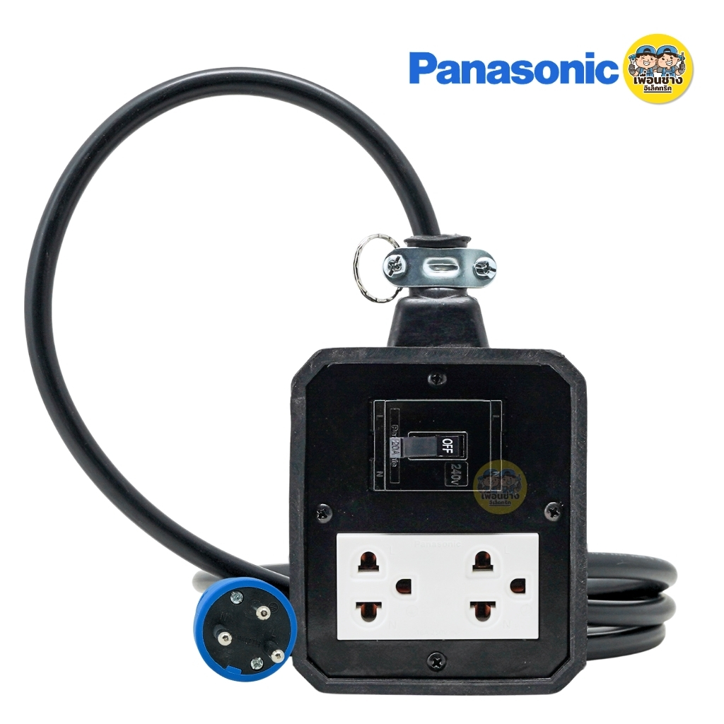 **ทำสาย 3x2.5** JPS บล็อกยาง 4x4 mini พร้อมเบรกเกอร์ 20A ปลั๊กกราวด์คู่ Panasonic หัวปลั๊ก 3 ขา Sumo สายไฟ VCT 3x2.5 ยาว 5ม. 10ม. 15ม. 20ม. 25ม. รองรับ 4000W ปลั๊กไฟ ปลั๊กพ่วง