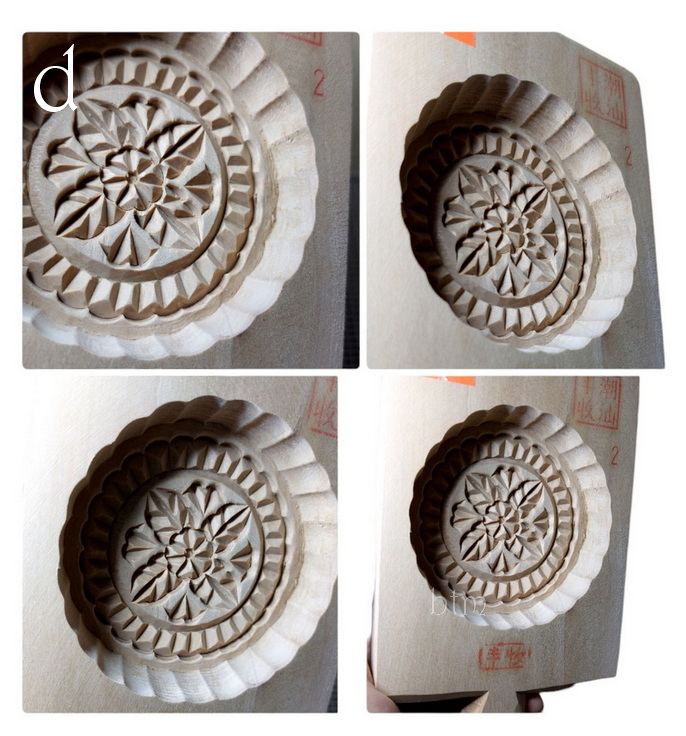 พิมพ์ไม้เคาะ พิมพ์ขนม พิมพ์ขนมไหว้เจ้า พิมพ์ขนมลายดอก กลม เบอร์2 (ขนาดประมาณ7cm-7.5cm)