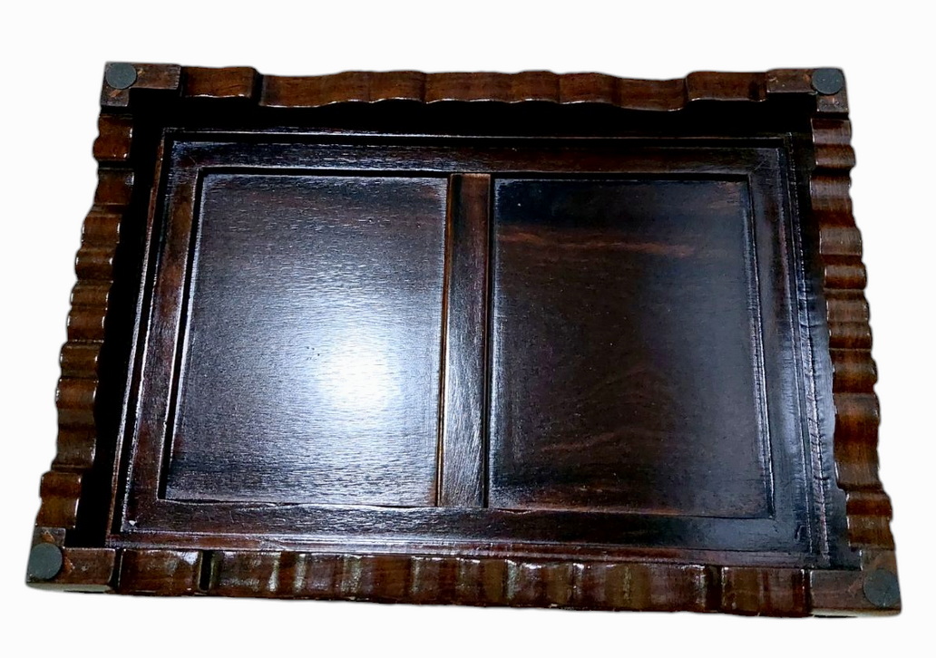 กี๋หรือฐานไม้ สี่เหลี่ยมผืนผ้า ลายเมฆ-BPT051-