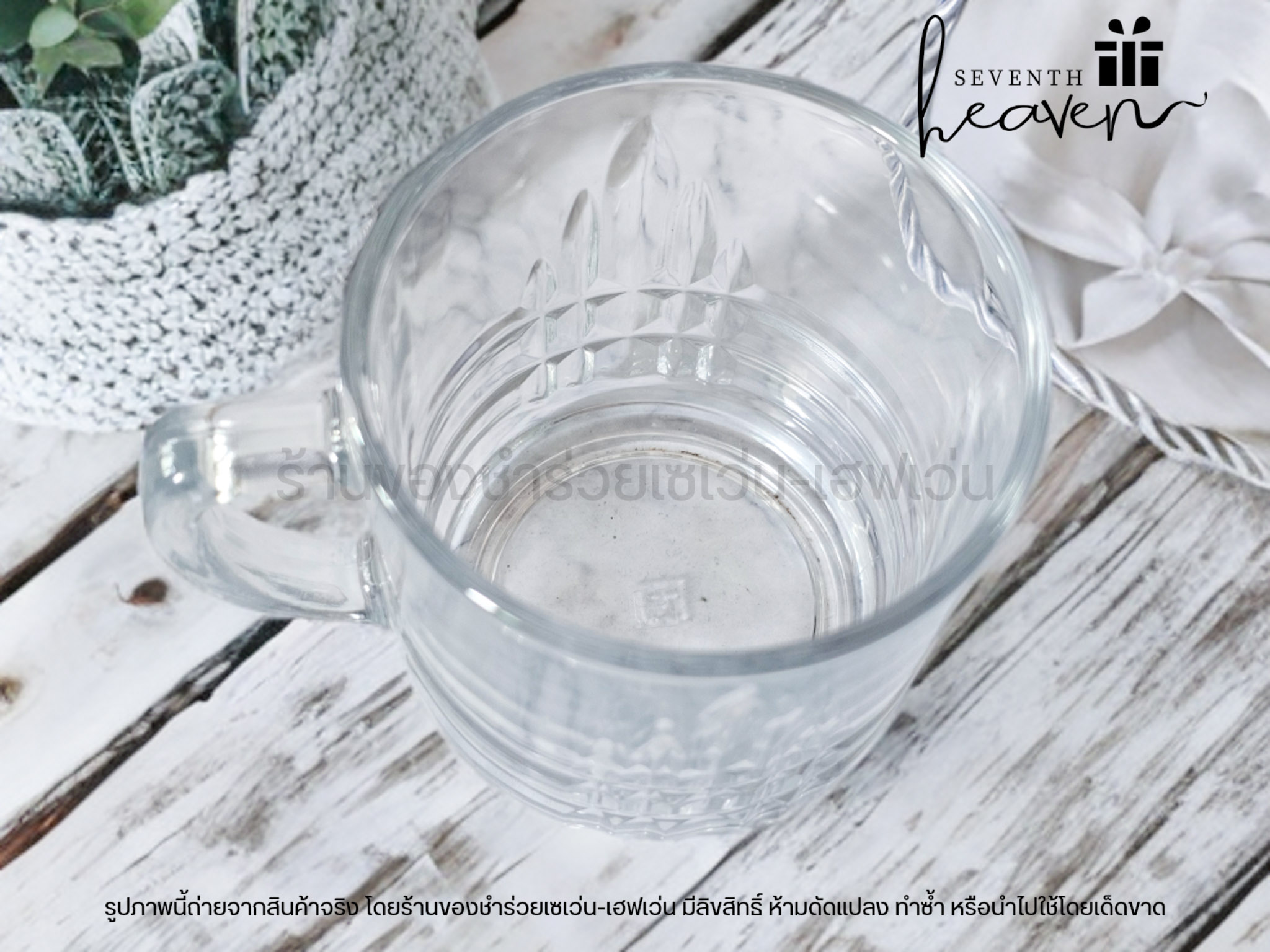 ของชำร่วยงานศพ แก้วกาแฟลายต้นกระบองเพชร ใส่กล่องมีหูหิ้วสีเทา ริบบิ้นสีดำ