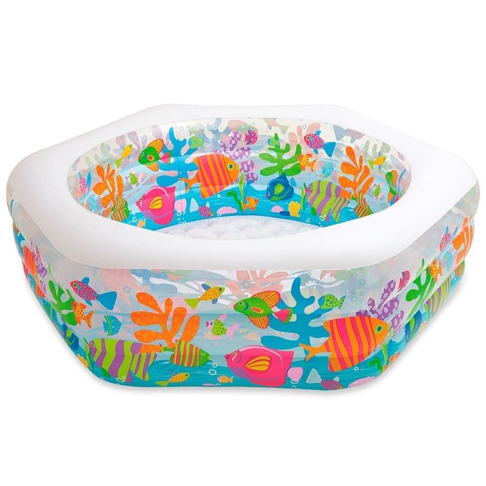 Intex Reef Pool สระน้ำหกเหลี่ยมท้องทะเลหรรษา 56493 (Cartoon)+สูบไฟฟ้า