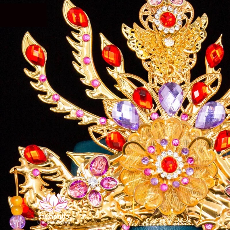 หมวกเทพเจ้าฝ่ายหญิง หมวกเทพนารี หมวกเทวนารี หมวกเจ้าแม่ หมวกพระหญิง หมวกกิมซิ้น หมวกพระจีน