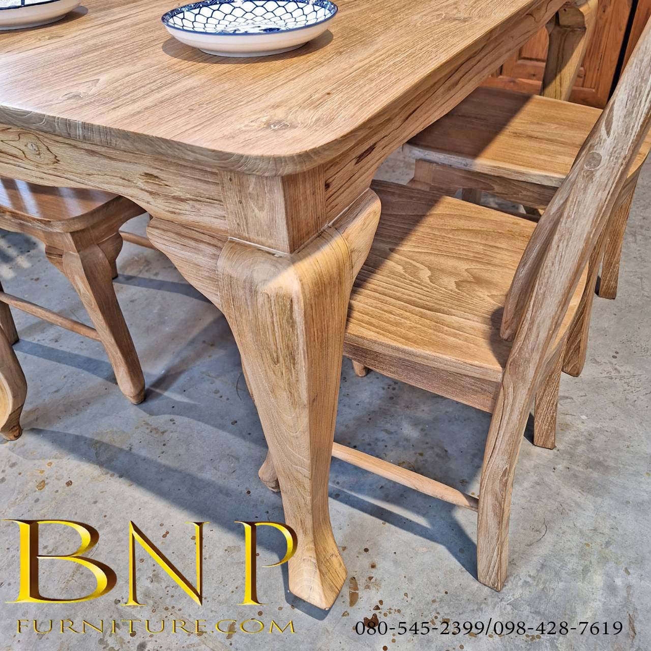 ชุดโต๊ะทานข้าวไม้สักรุ่นเบสซี่