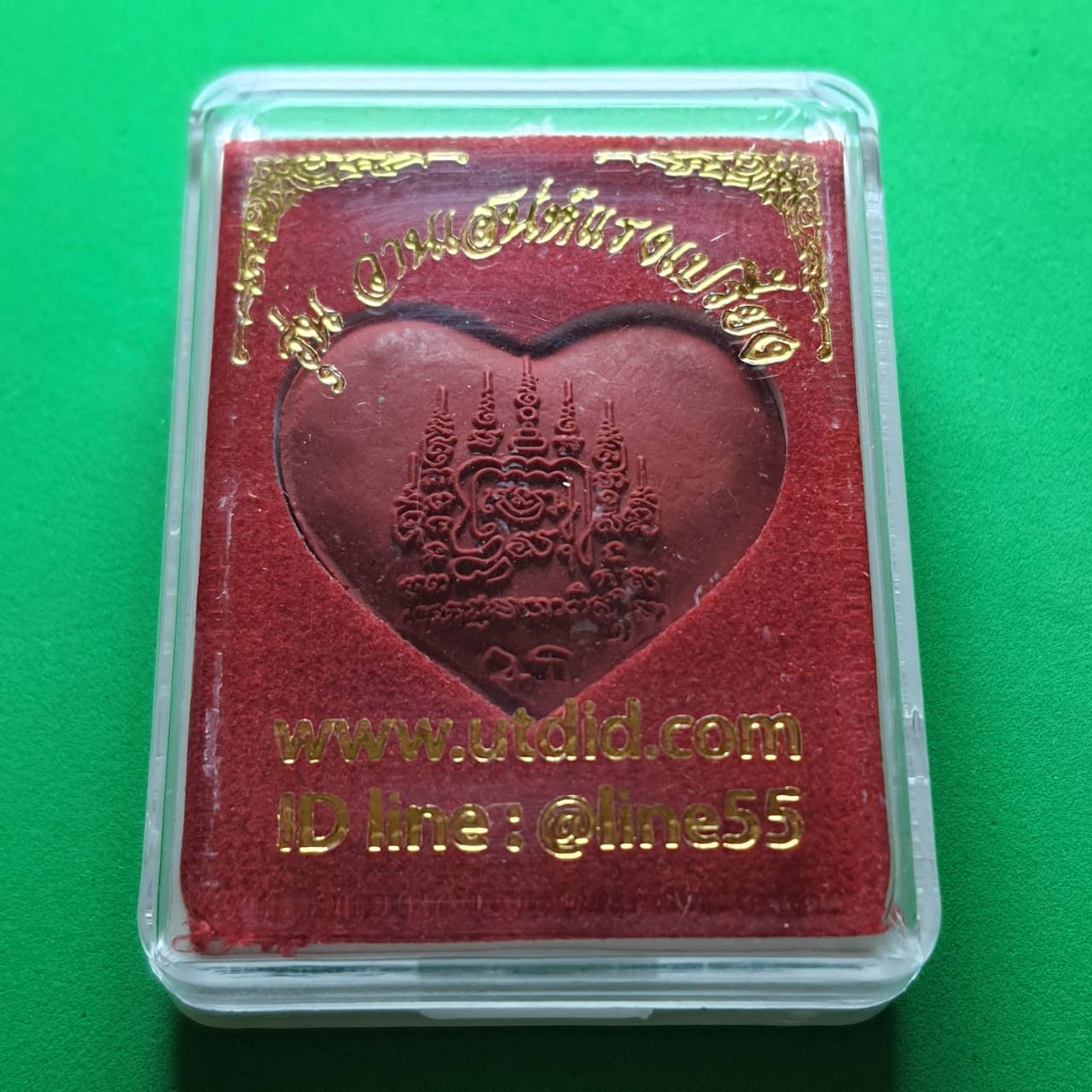 ของเสน่ห์ หัวใจเสน่ห์ สีแดง มวสาร ว่านไก่แดงโปร เลี่ยมกรอบ หัวใจเสน่ห์ของแท้ เสน่ห์จันทร์