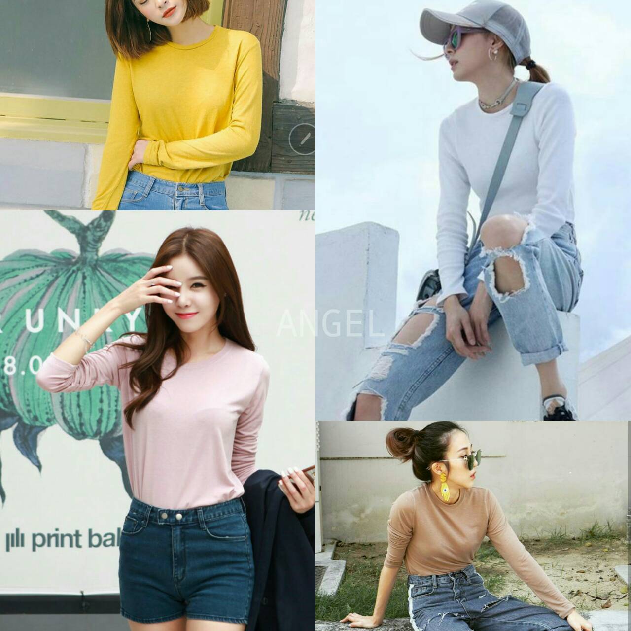 คอกลมแขนยาว