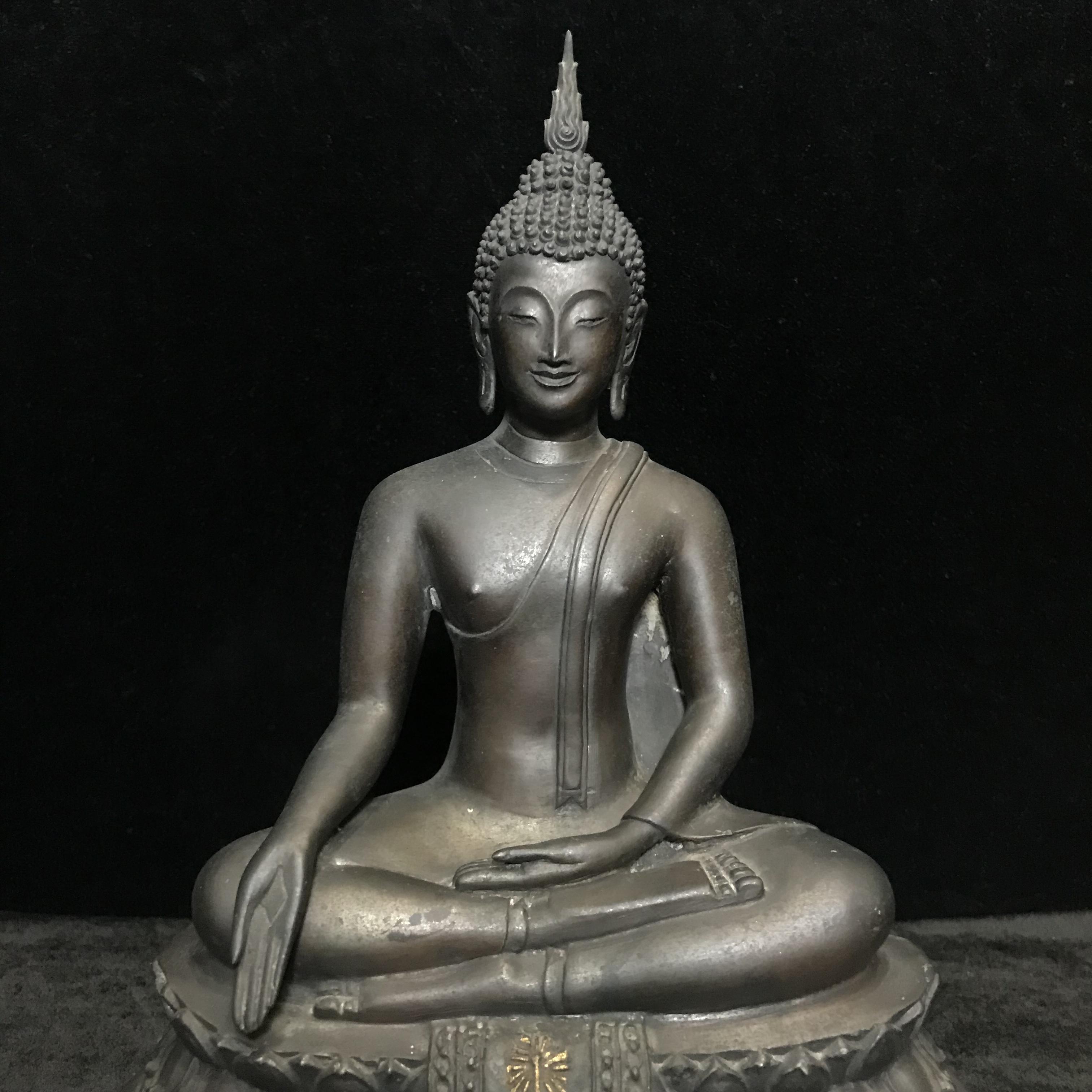 พระพุทธรูปบูชา ภปร. วัดบวรนิเวศวิหาร ปี2508 บล็อกดินไทย หน้าตัก5นิ้ว(ที่สุดของพระบูชา ภปร วัดบวร)