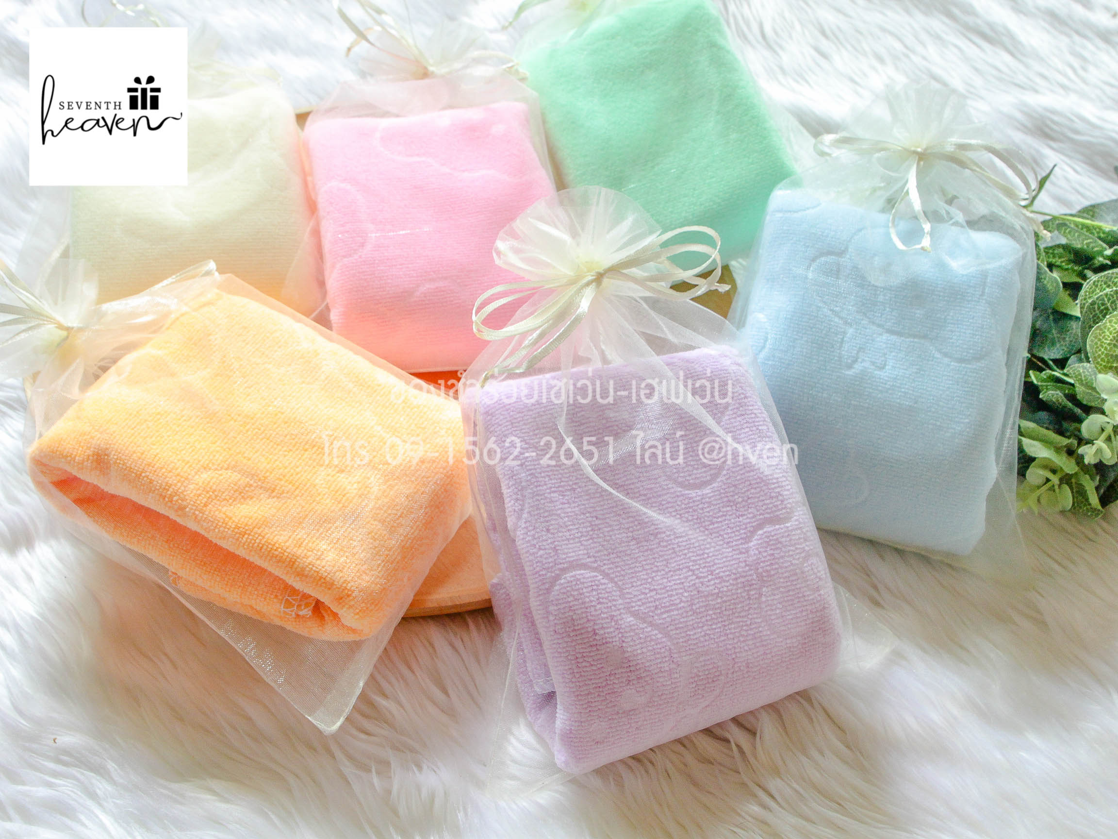 ของชำร่วยงานศพ ผ้าขนหนูนาโน ขนาดผ้าเช็ดผม 15*30 นิ้ว