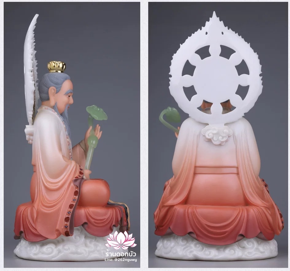 ศาสดาเต๋า ซำเช้งเต๋าจ้อ โตเต็กเทียนจุน หรือไท่ส่องโล้กุ๊น หง่วนซี่เทียนจุน เล็งโป้เทียนจุน งานหินอ่อนคุณภาพสูง ขนาด 12/16/19 นิ้ว