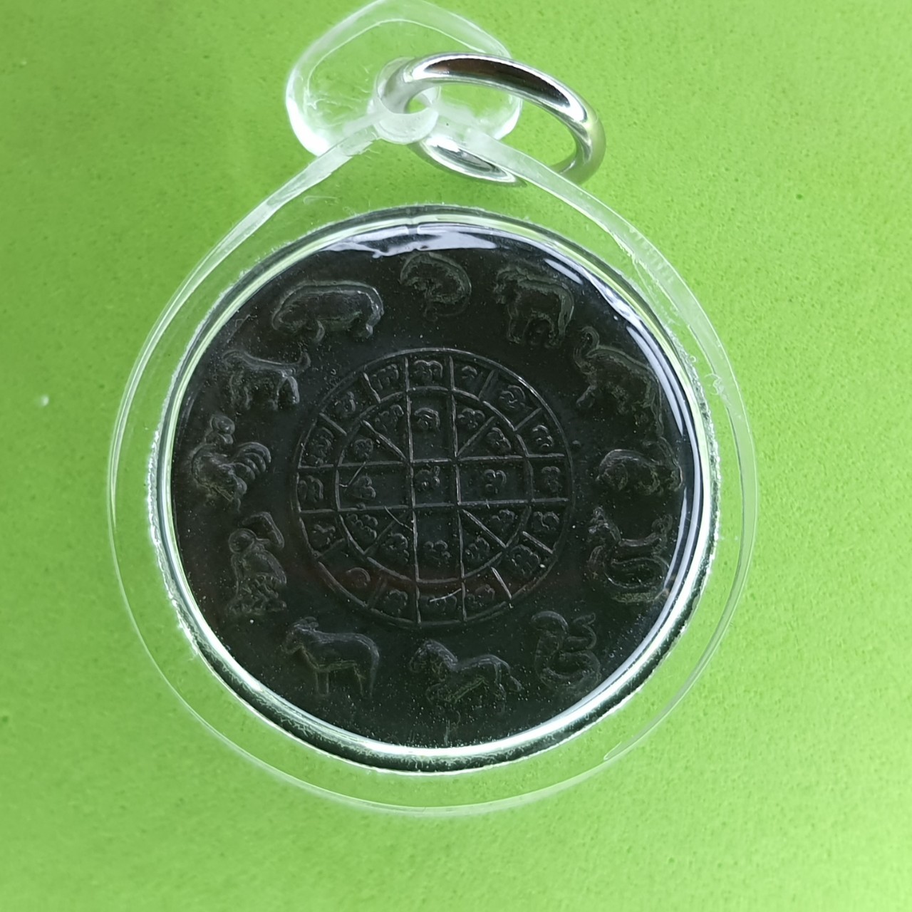 พระเกตุเนื้อทองแดง รมดำ พระเกตุ12นักษัตร (เลี่ยมกรอบ) แก้ปีชง เสริมปีชง