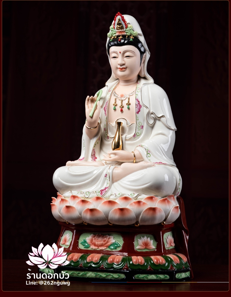 พระพุทธเจ้า (พระยูไล) พระโพธิสัตว์กวนอิม (กวนอิมผ่อสัก) พระมหาสถามปราปต์โพธิสัตว์ (ไต่ซีจี่ผ่อสัก) ขนาด 18 นิ้ว