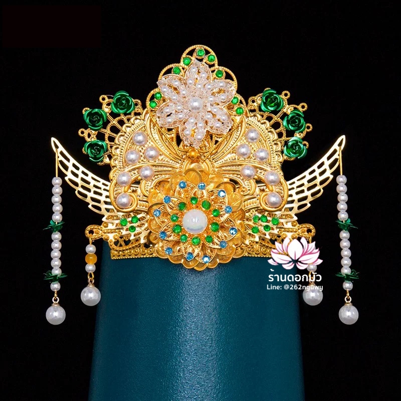 หมวกเทพเจ้าฝ่ายหญิง หมวกเทพนารี หมวกเทวนารี หมวกเจ้าแม่ หมวกพระหญิง หมวกกิมซิ้น หมวกพระจีน