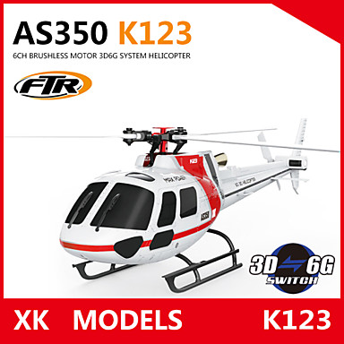 ฮอร์บังคับ Xk K123 6Ch (แบต2ก้อน) Brushless As350 Scale 3D6G System Rc Helicopter