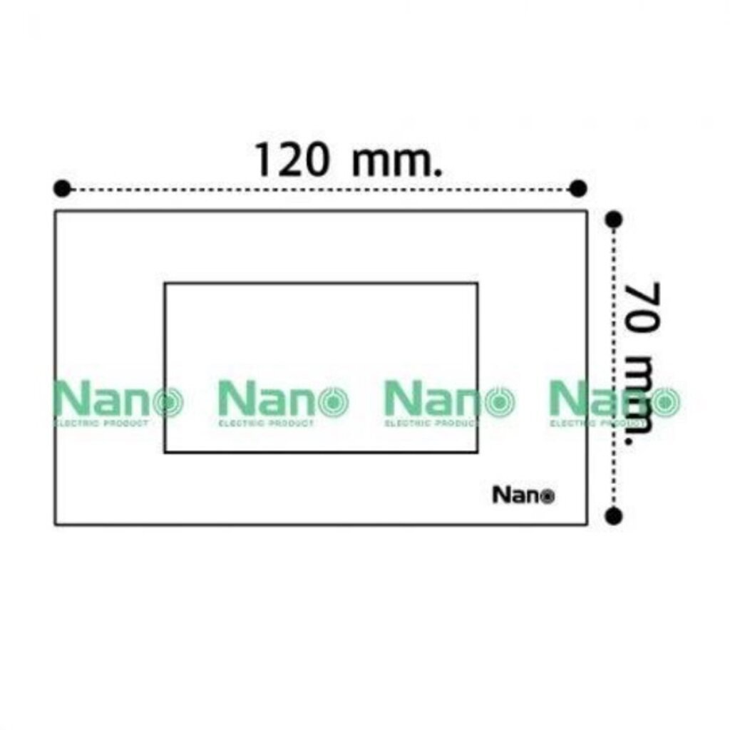 Nano หน้ากาก 3 ช่อง รุ่นใหม่ ขนาด 2X4 สีขาว