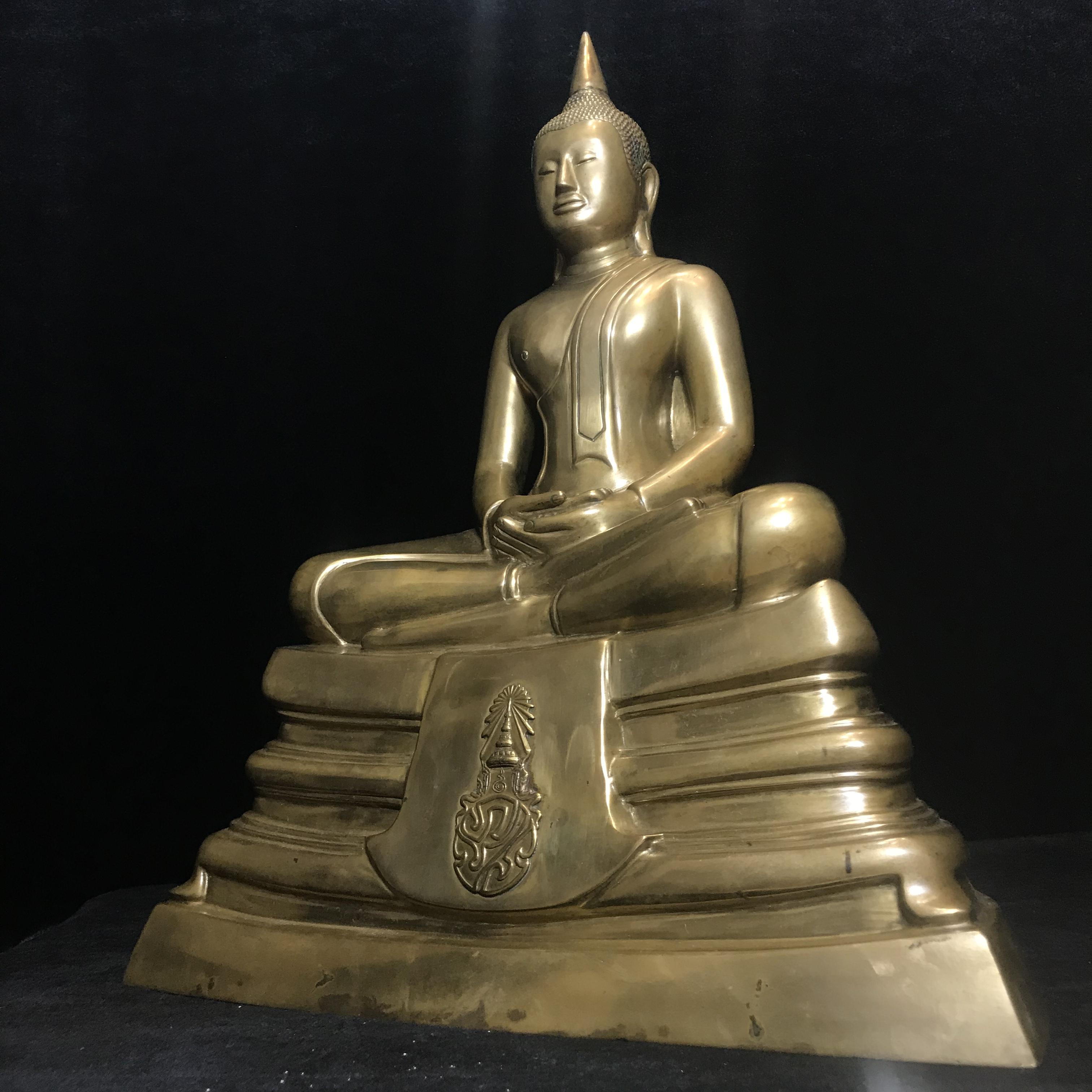 พระบูชาพระพุทธโสธร ภปร. รุ่นย้อนยุค ปี2539 กาญจนาภิเษกครองราชสมบัติครบ 50ปี หน้าตัก9นิ้ว หมายเลข00318