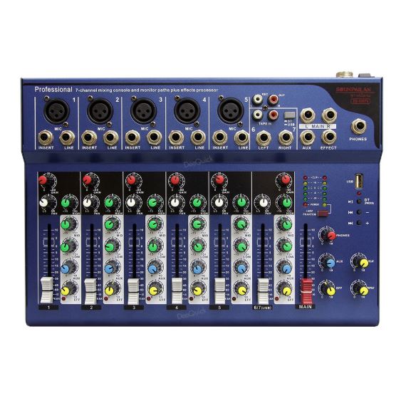 MIXER Soundmilan มิกซ์เซอร์ Blutooth 7Ch EQ-506F6