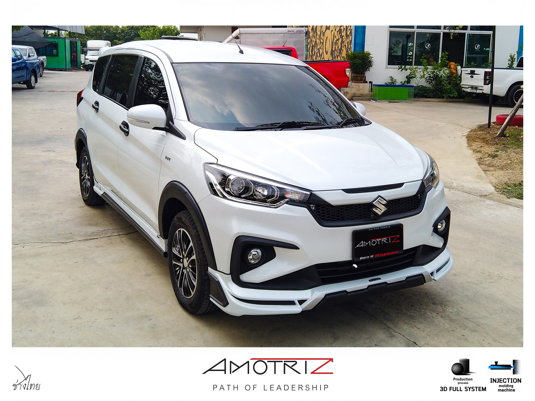 Suzuki Ertiga 2019 V.1 with custom grille bodykits by Amotriz