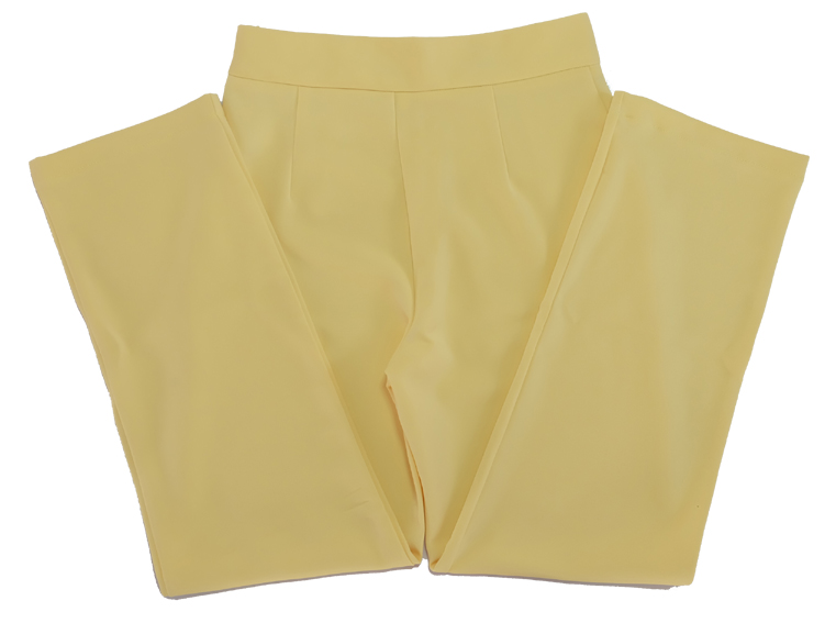 กางเกงขากระบอกเอวสูง ผ้าฮานาโกะ สีเหลือง Size S M L XL สำเนา