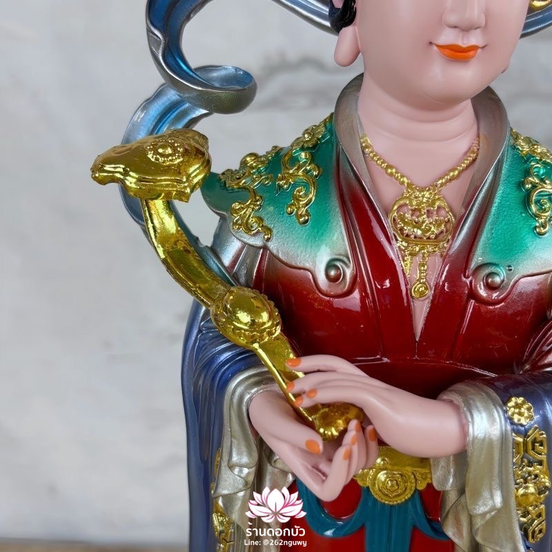 หม่าโจ้ว ม่าจ้อโป๋ เทียนส่งเซ่งโบ้ เทียนโหวเซี่ยบ้อ ปางยืน งานเรซิ่น ขนาด 12/16/19 นิ้ว