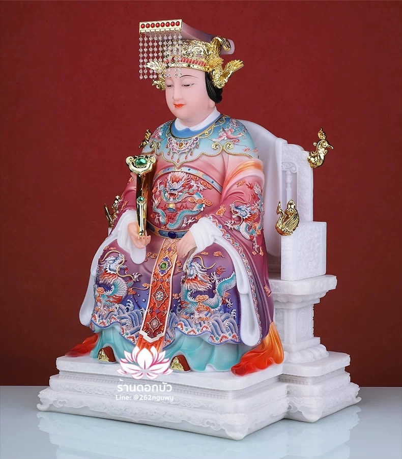 หม่าโจ้ว ม่าจ้อโป๋ เทียนส่งเซ่งโบ้ เทียนโหวเซี่ยบ้อ งานหินอ่อนคุณภาพสูง ขนาด 12/16/19 นิ้ว