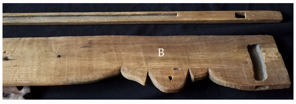 กรอบ(ฟืม)ทอผ้า:B ไม้สัก งานเก่า