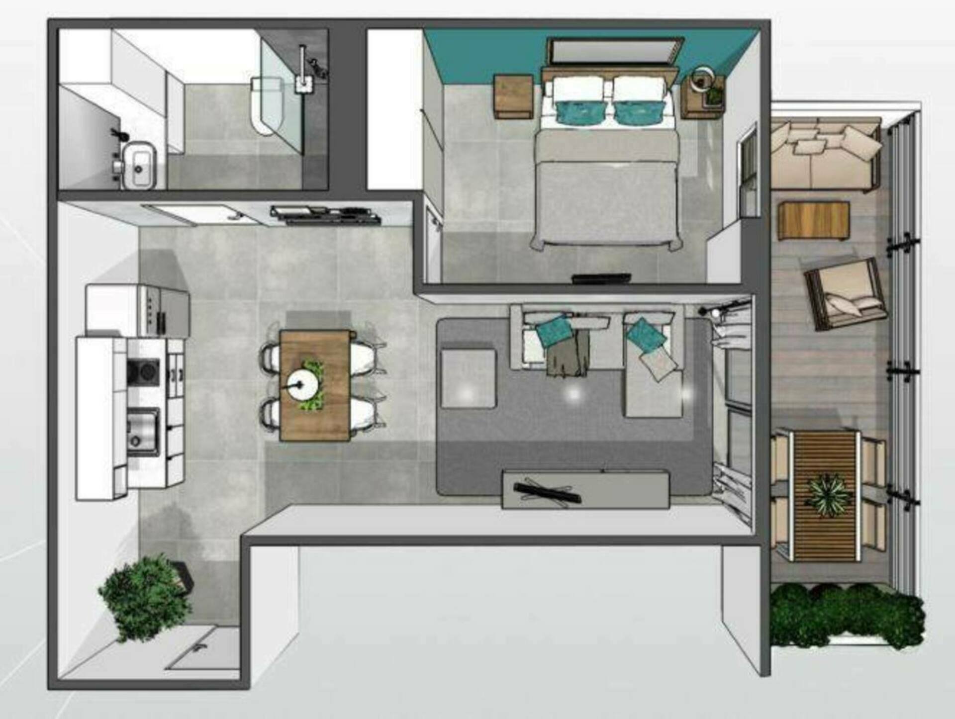 For Rent : Condo in Chalong area Tower II, 1 Bedroom 1 Bathroom, 6th flr.