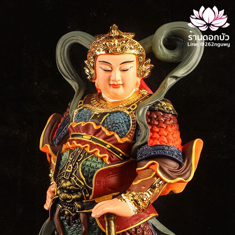 เทพเจ้ากวนอู และพระเวทโพธิสัตว์ หรืออุ่ยท้อผ่อสัก เทพบริวาร ขนาด 16/19/26/36 นิ้ว