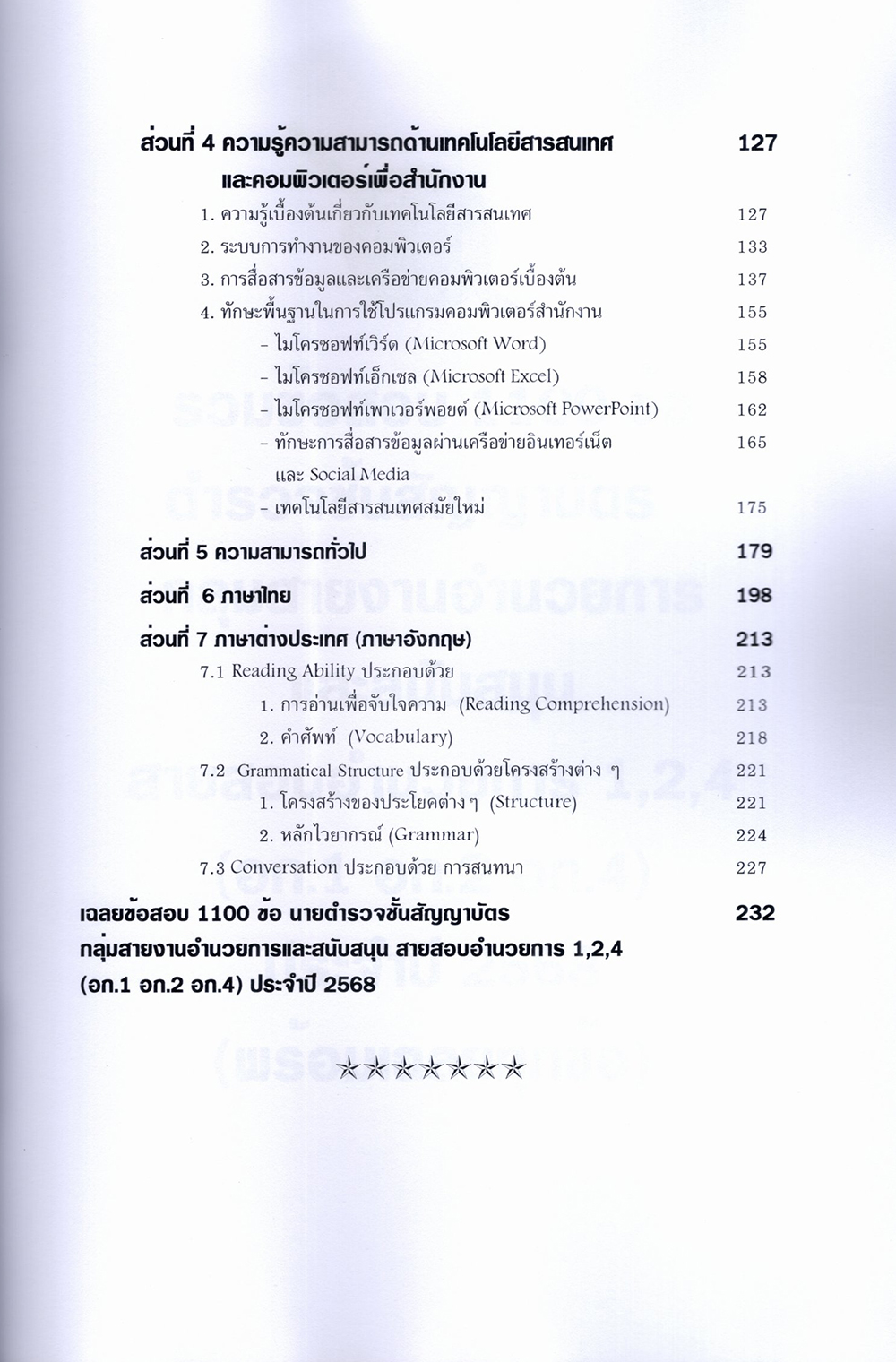 (ปี68) รวมข้อสอบ 1100 ข้อ นายตำรวจชั้นสัญญาบัตร สอบสายอำนวยการ อก.1 อก.2 อก.4 KTS0694 sheetandbook