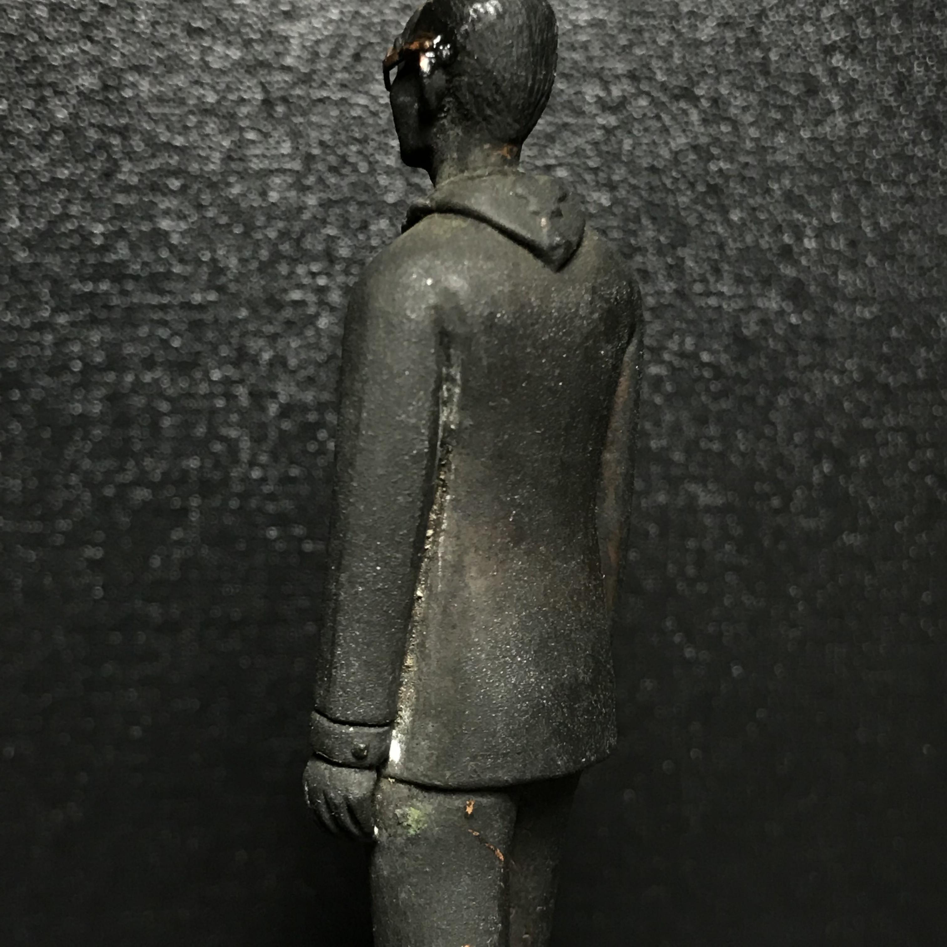 พระบรมรูปหล่อ ผู้ให้กำเนิดลูกเสือชาวบ้าน ในหลวงรัชกาลที่ 9 ทรงชุดลูกเสือชาวบ้าน ฐานหินอ่อน(หายาก)