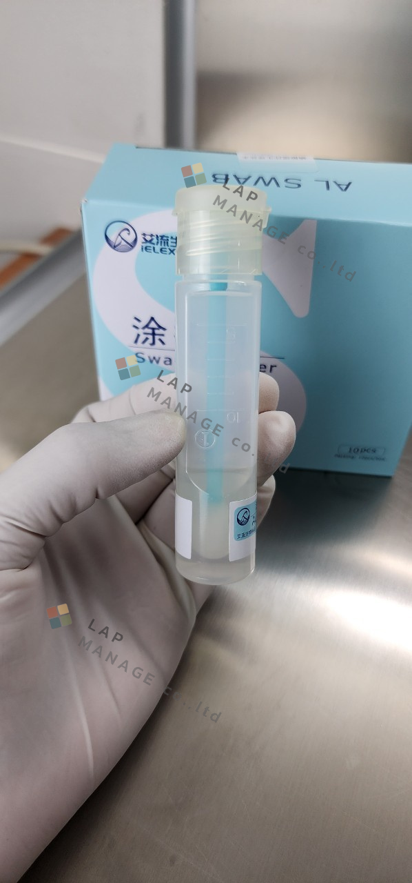 ST-25 PBS , ELEX Brand ชุด Swab ตรวจสอบความสะอาดของภาชนะพื้นผิว (Environmental swab on food surface for microbial count)