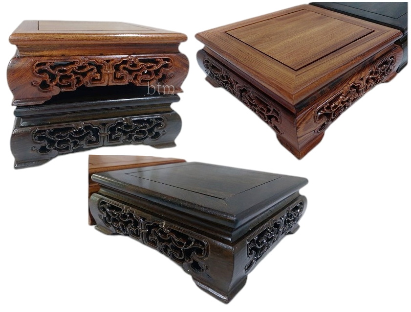 กี๋หรือฐานไม้สไตล์จีน สี่เหลี่ยมจัตุรัส--BPT3407--