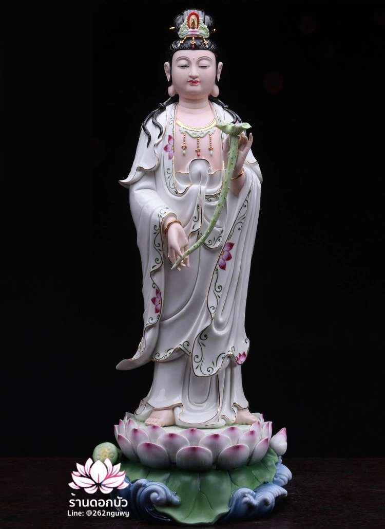 พระพุทธเจ้า (พระยูไล) พระโพธิสัตว์กวนอิม (กวนอิมผ่อสัก) พระมหาสถามปราปต์โพธิสัตว์ (ไต่ซีจี่ผ่อสัก) ขนาด 22/24/26 นิ้ว